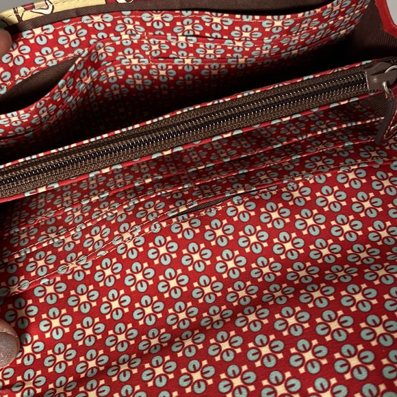 Fossil Leather and Patent Leather Long Wallet with Floral Design - Picture 4 of 9